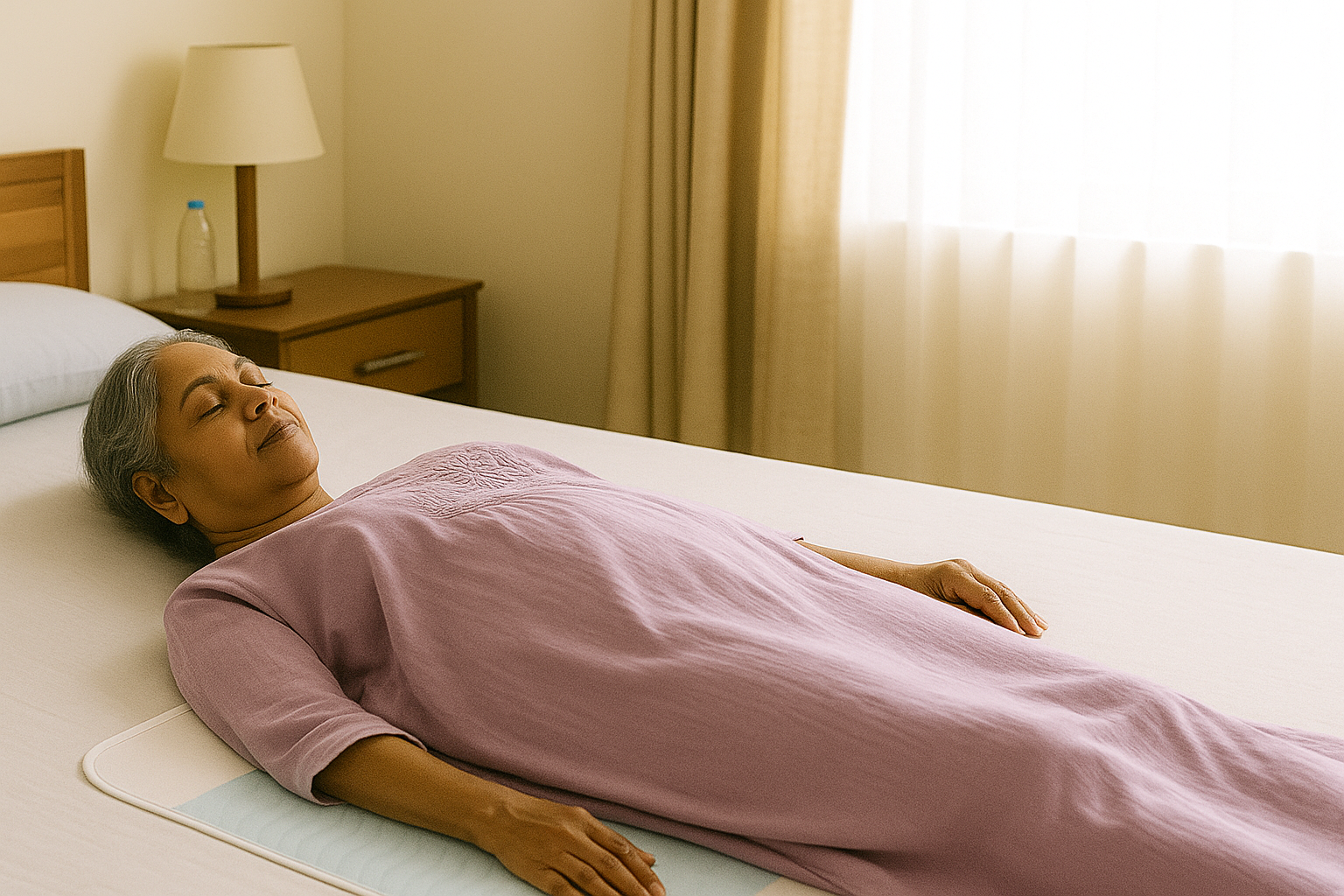 Whether it's post-surgery rest or extended recovery, the Medical Mat offers a layer of comfort and assurance. Placed under the body, it protects bedding from leaks or spills while providing a soft, skin-friendly surface for the user. Its secure fit and breathable build make it ideal for long hours in bed, helping maintain hygiene and peace of mind throughout the healing process.
