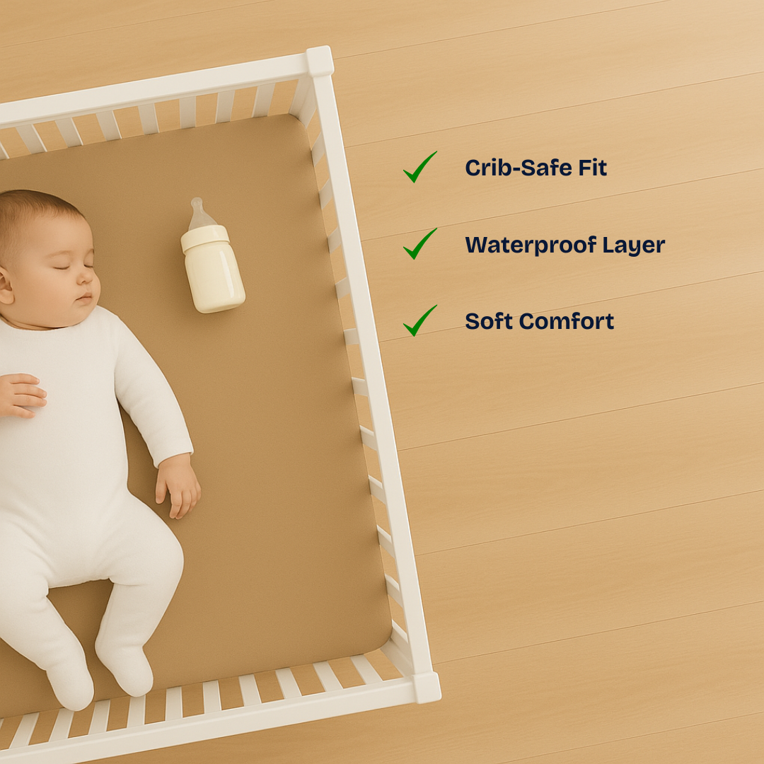 Crib Mattress Protector Camel