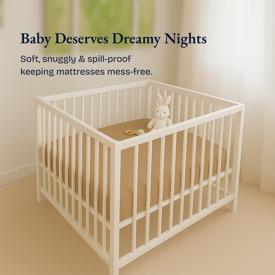 Crib Mattress Protector Camel