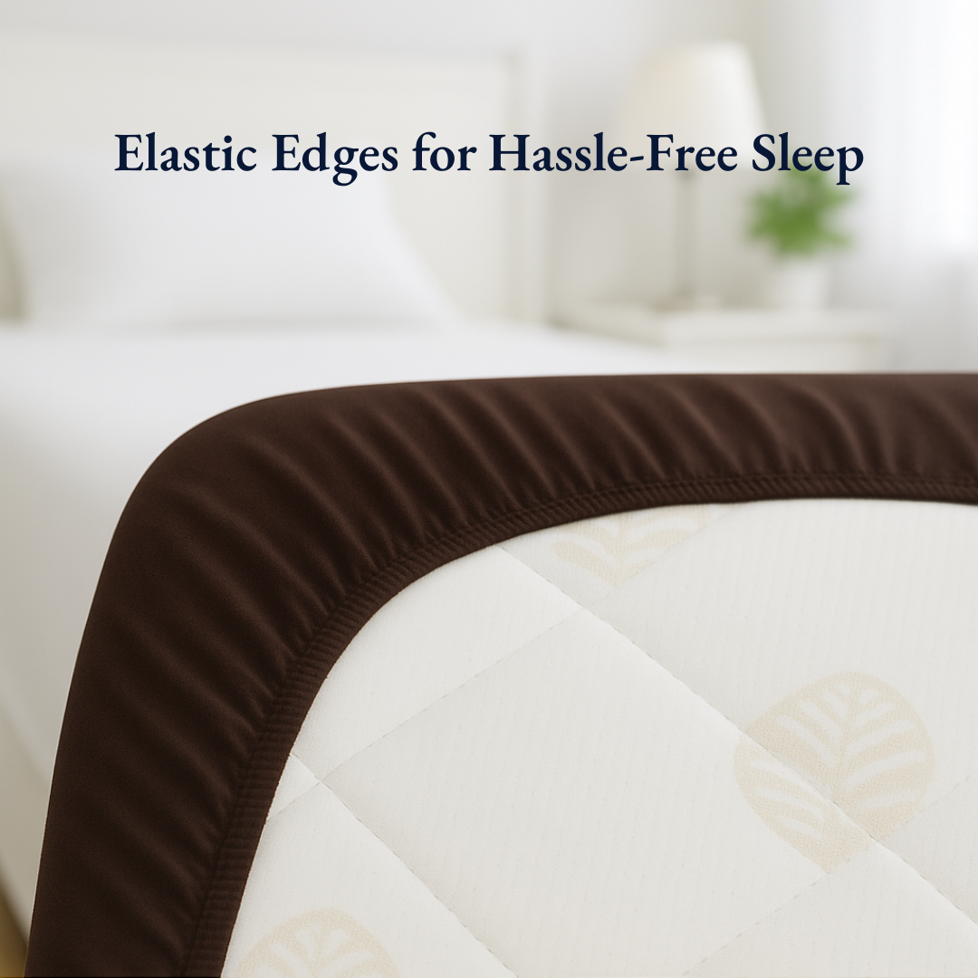 Crib Mattress Protector Dark Brown