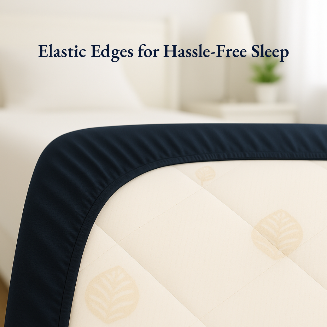 Crib Mattress Protector Navy Blue