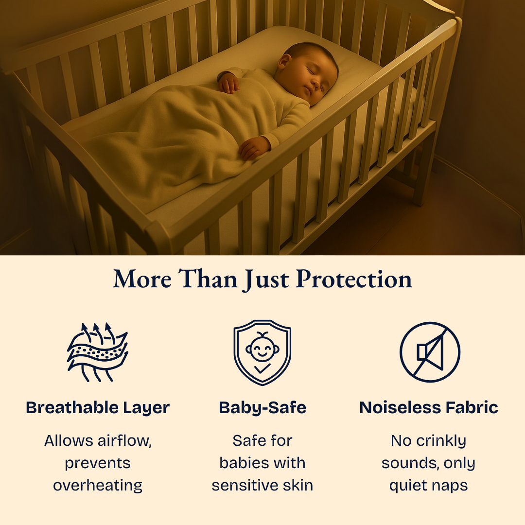 Crib Mattress Protector White