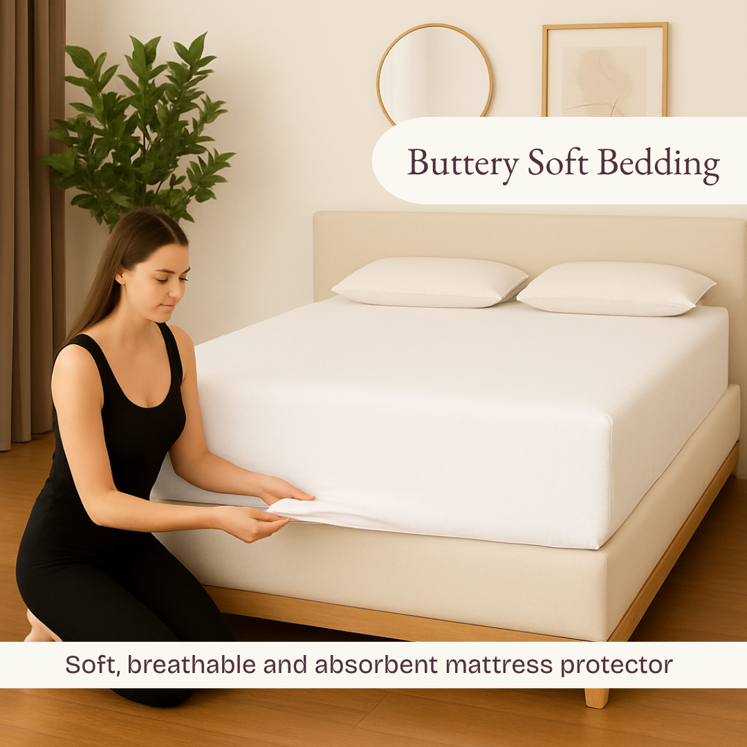 Terry Elastic White Waterproof Mattress Protector