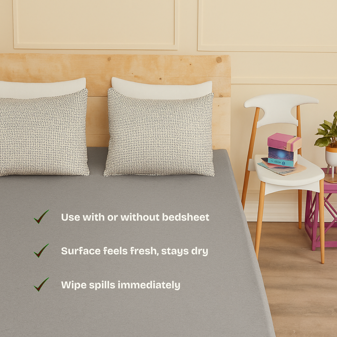 Terry Elastic Grey Waterproof Mattress Protector