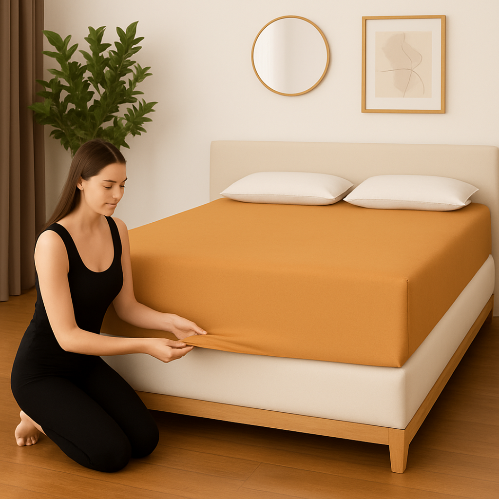 Terry Navy Blue Waterproof Mattress Protector