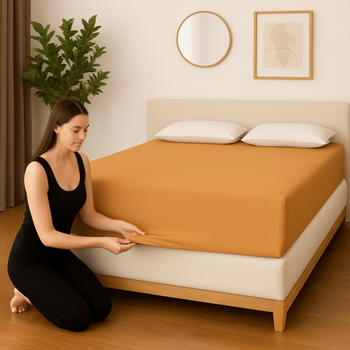 Terry Elastic Camel Waterproof Mattress Protector