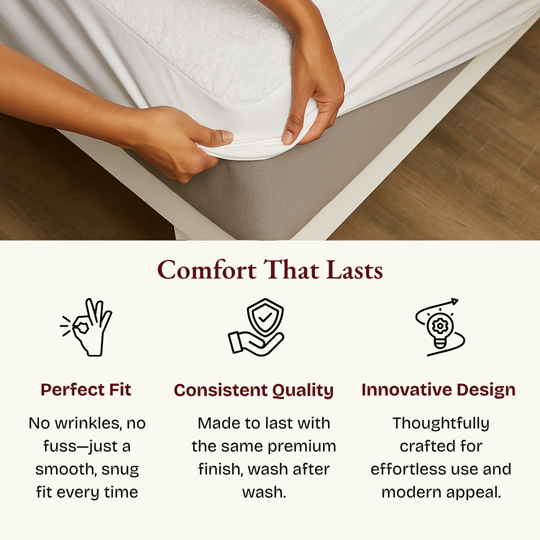 Terry Elastic White Waterproof Mattress Protector