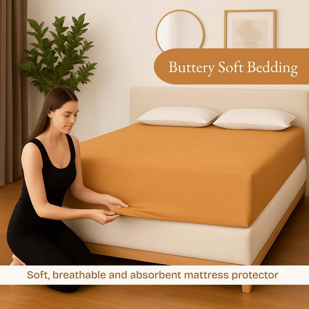 Terry Elastic Camel Waterproof Mattress Protector