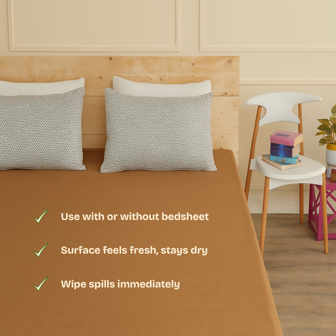 Terry Elastic Camel Waterproof Mattress Protector