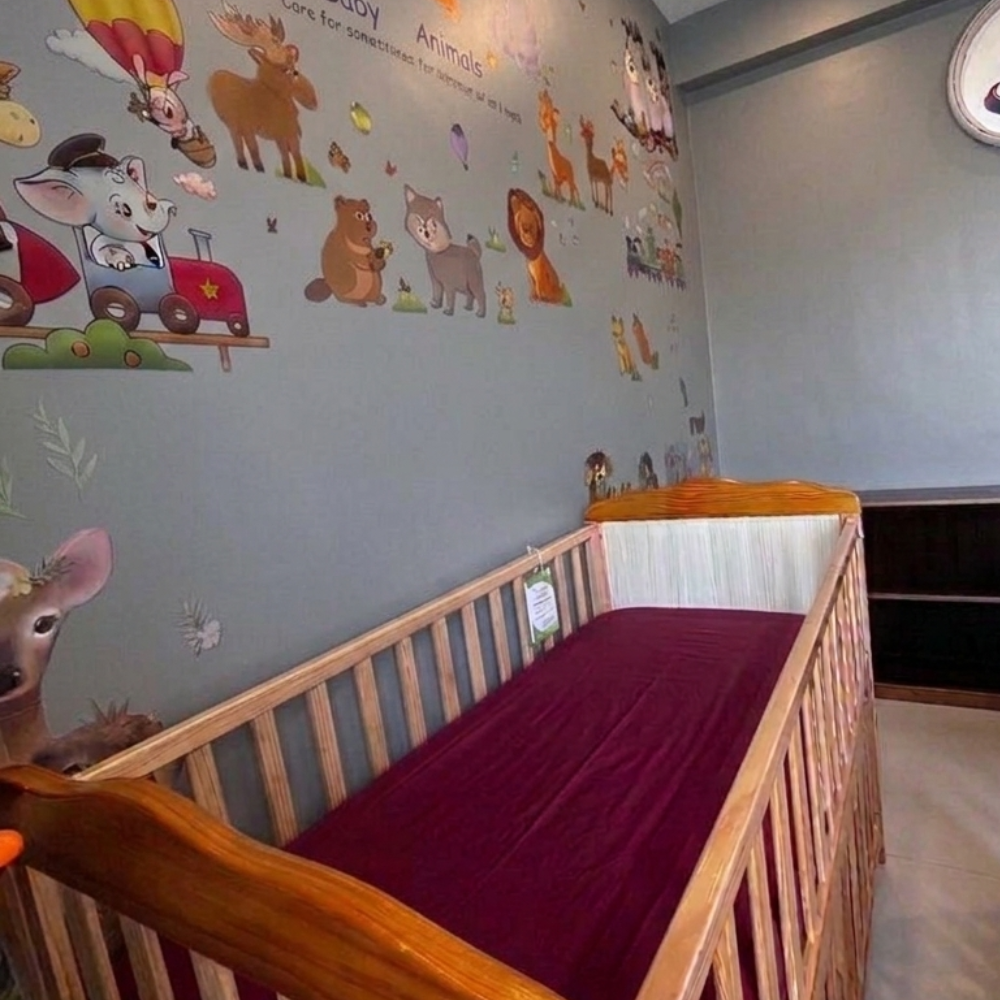 Maroon Crib Mattress Protector