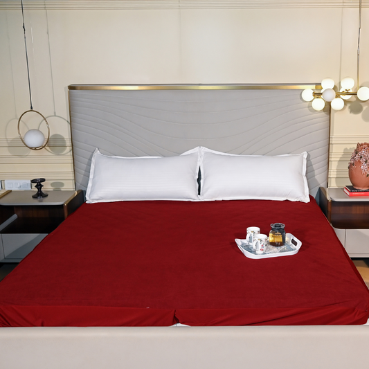 Maroon Mattress Protector