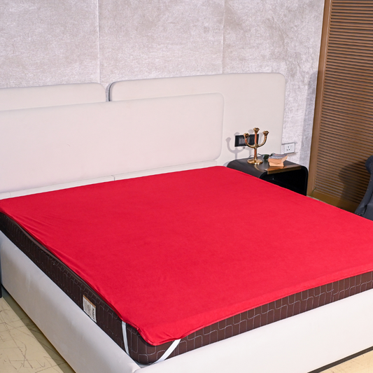 Terry Maroon Mattress Protector
