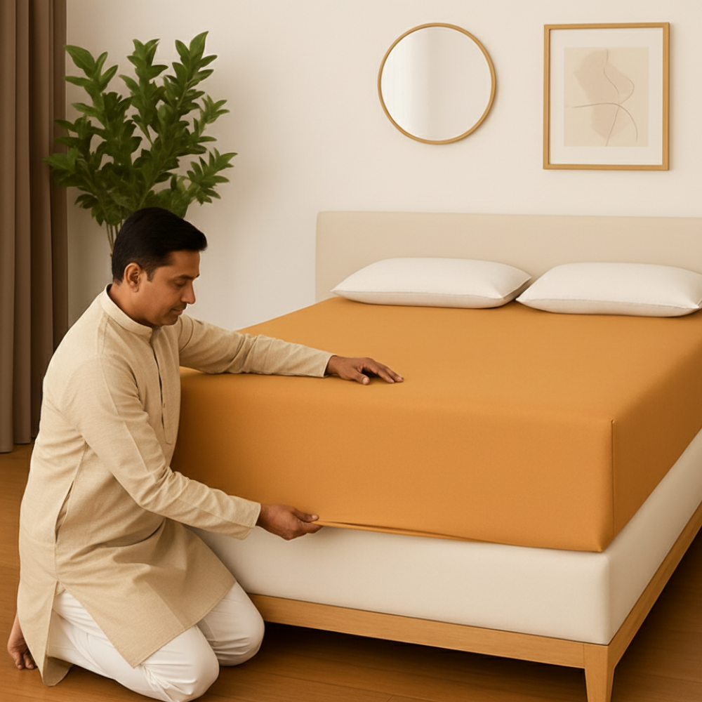 Lycra Camel Waterproof Mattress Protector