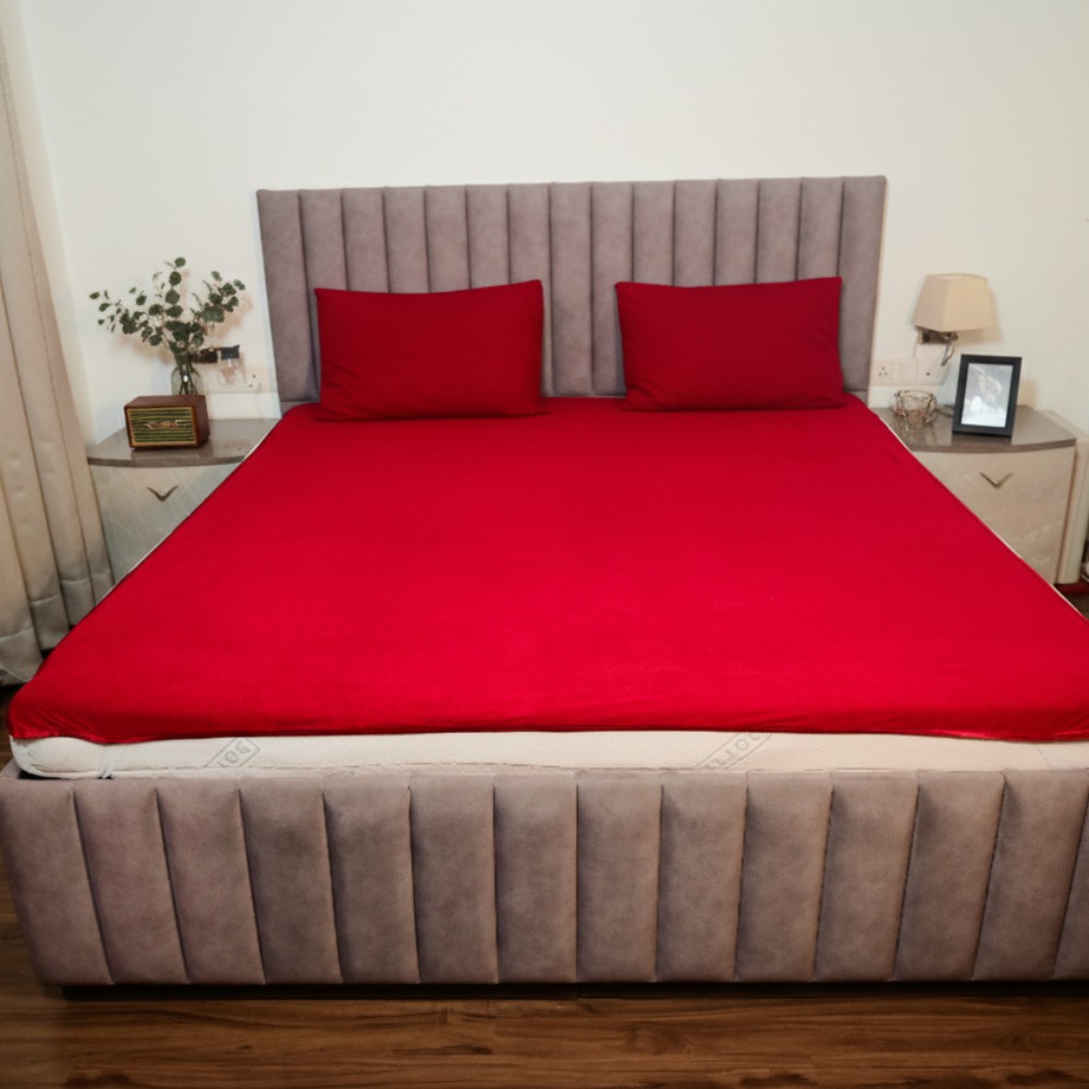 Terry Elastic Grey Waterproof Mattress Protector