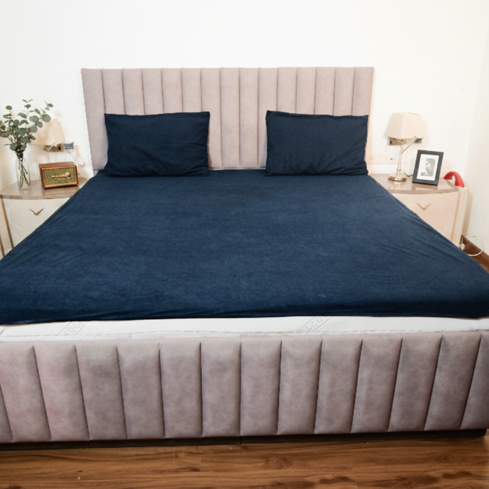 Terry Elastic Grey Waterproof Mattress Protector