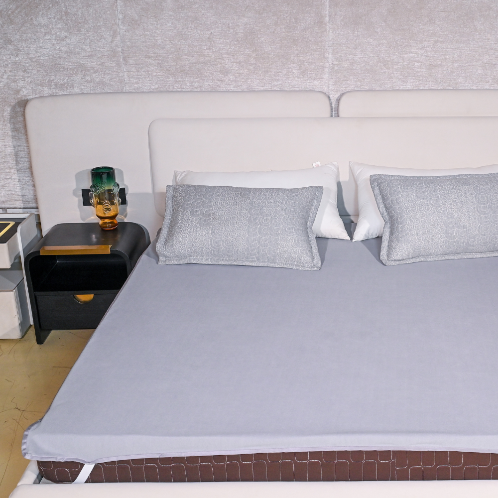 Terry Elastic Grey Waterproof Mattress Protector