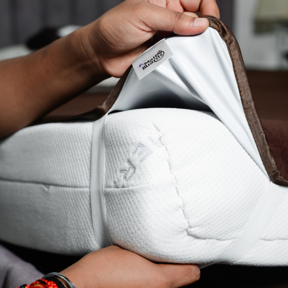 Terry Elastic Brown Mattress Protector