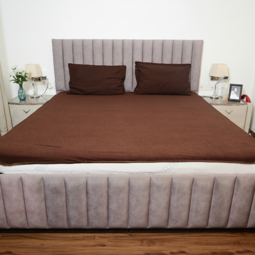 Terry Elastic Navy Blue Waterproof Mattress Protector