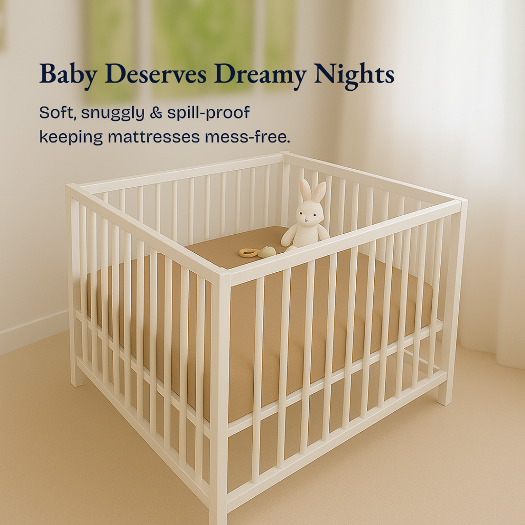 Crib Mattress Protector Camel