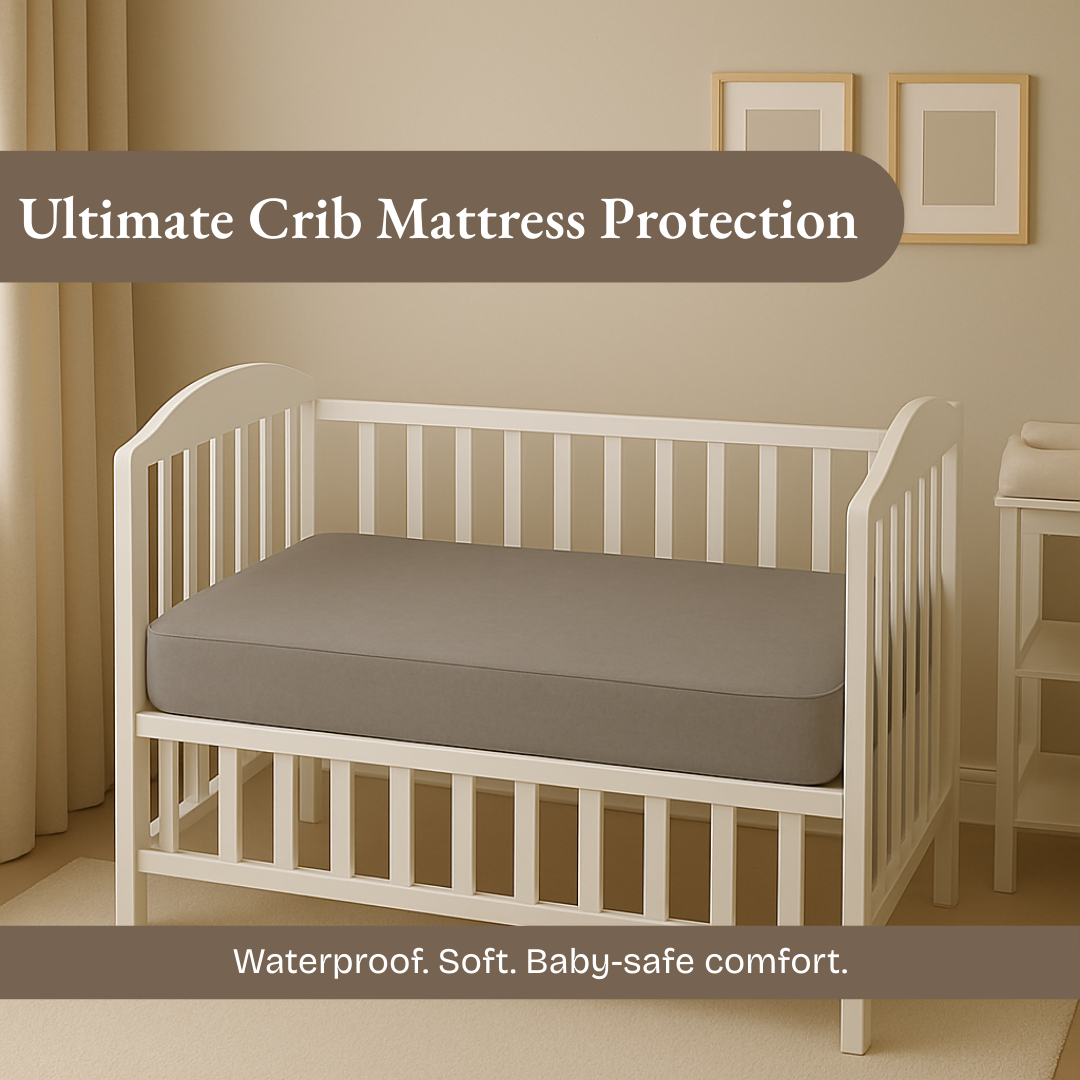 Crib Mattress Protector Grey