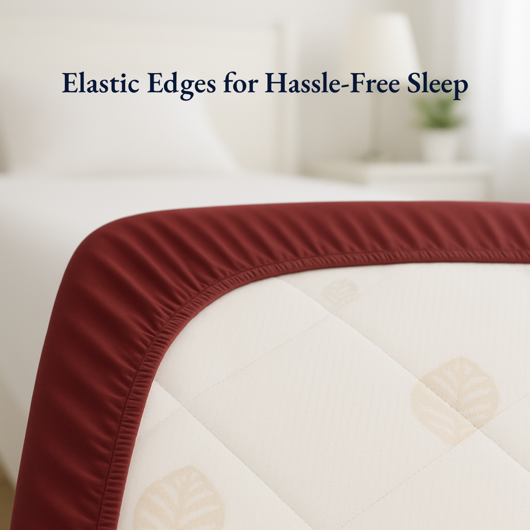 Crib Mattress Protector Maroon