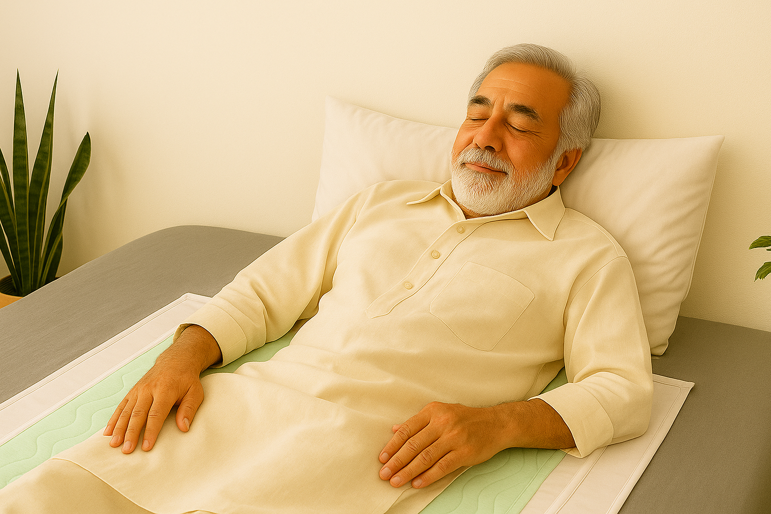 The Medical Mat makes daily care easier. Built-in handles help caregivers gently adjust or move a loved one without disturbing their rest, making caregiving safer and more comfortable at home.
