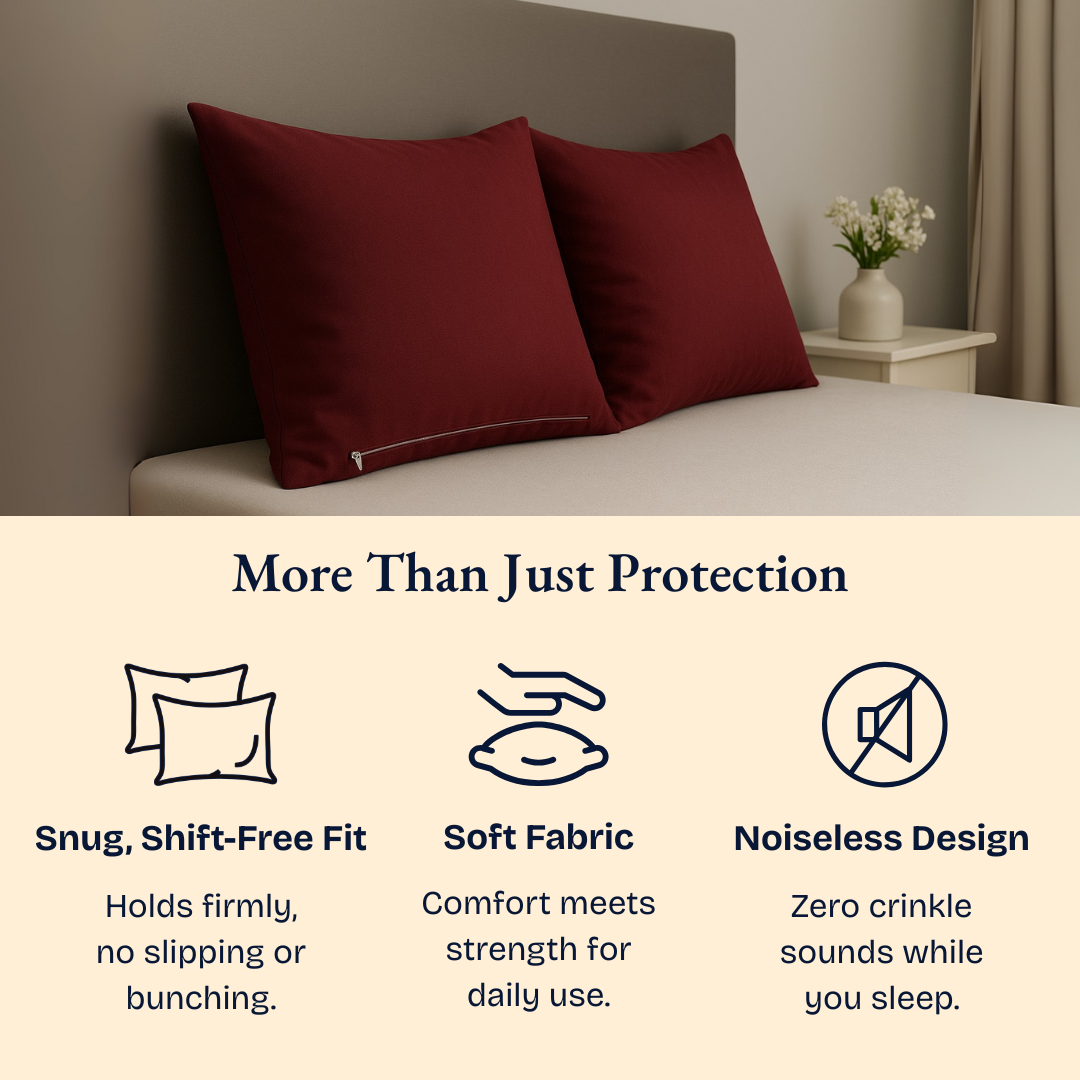 Pillow Protector Maroon